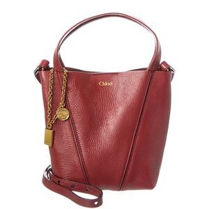 Chloé Spin Leather Bucket Bag, Pink